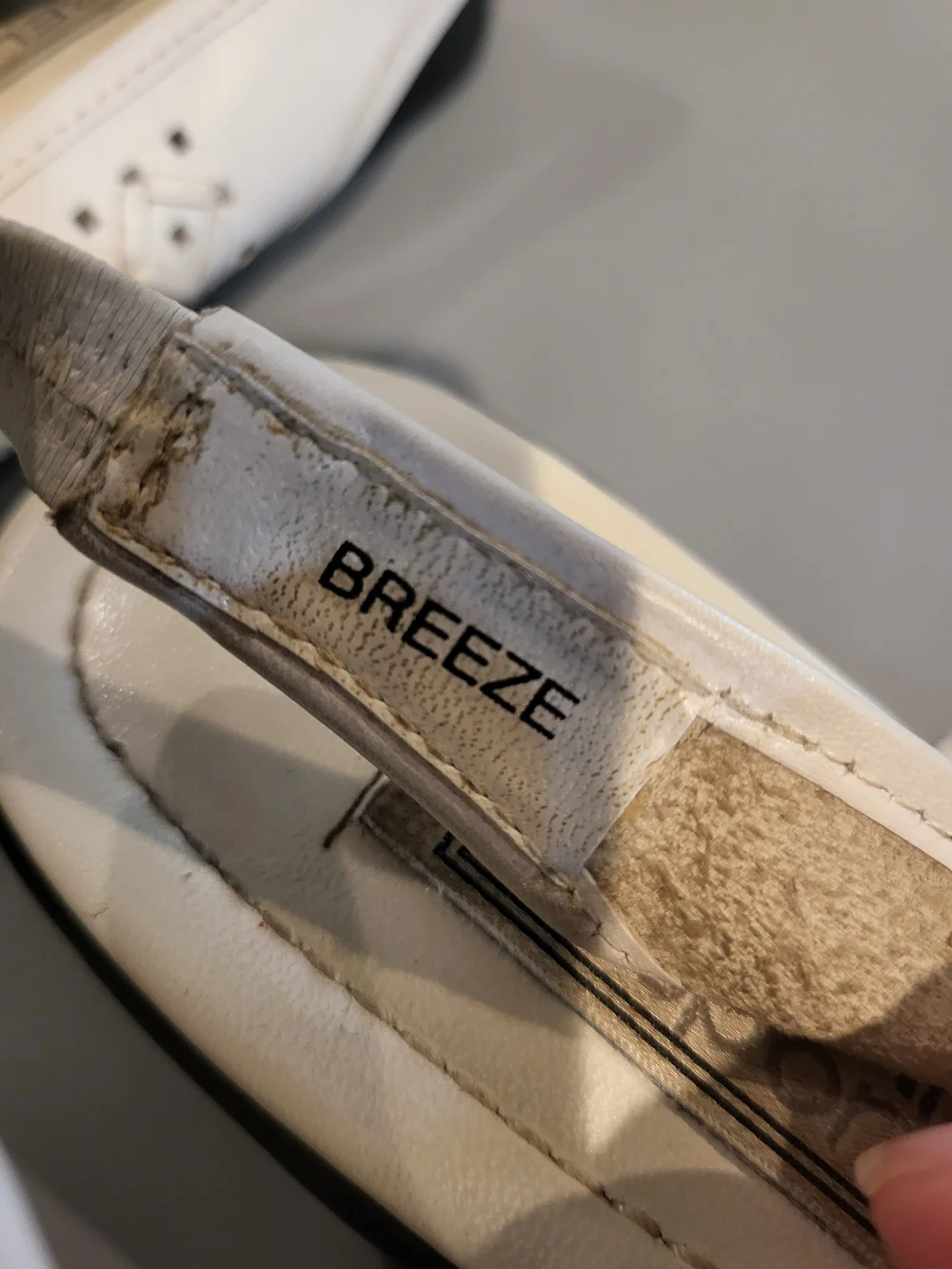 Bellini Breeze White Leather Woven Slingback Flats 7.5W